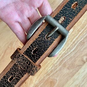 Buffalo leather belt